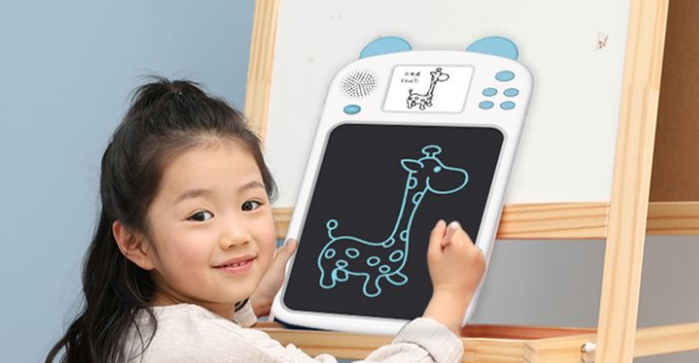 寶寶新玩具！帶簡(jiǎn)筆畫(huà)視頻的液晶手寫(xiě)板，寶寶跟著學(xué)畫(huà)畫(huà)